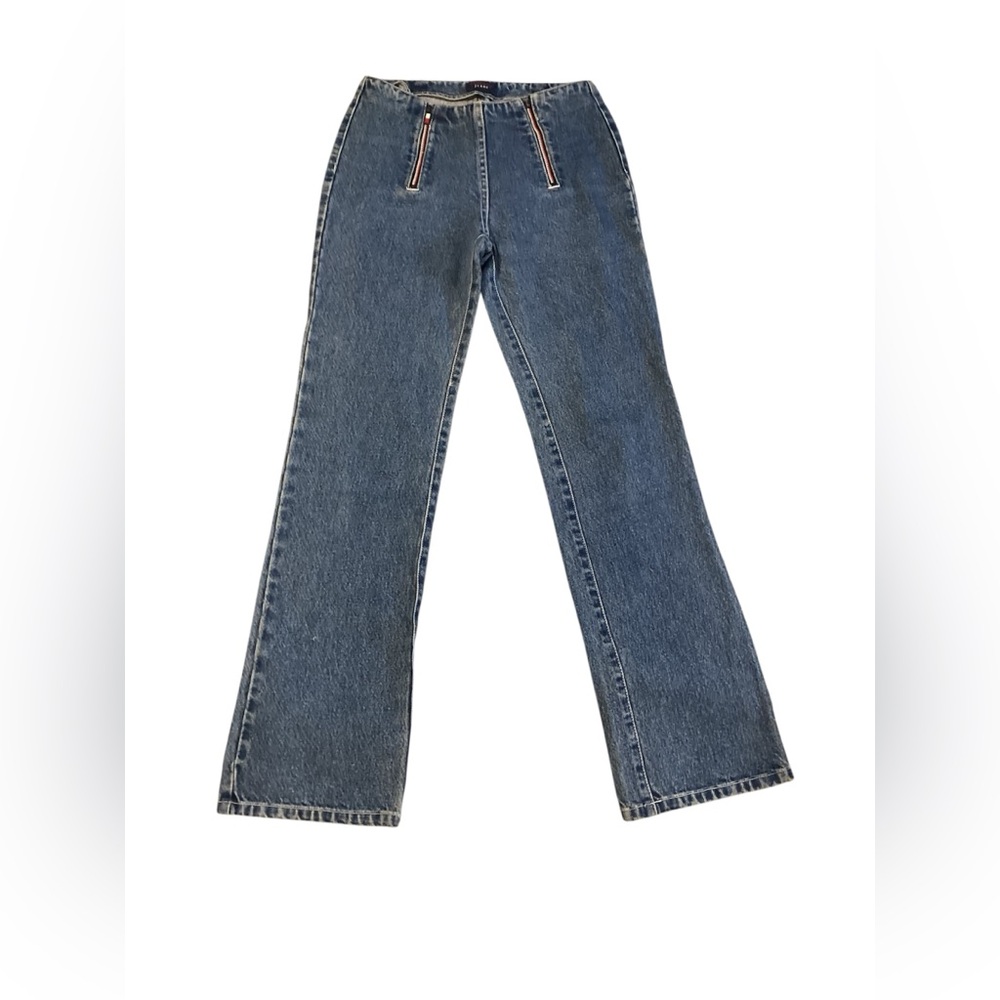 VTG Tommy Jeans‎ Tommy Girl Double Front Zipper Denim Jeans Blue Y2K Size 3